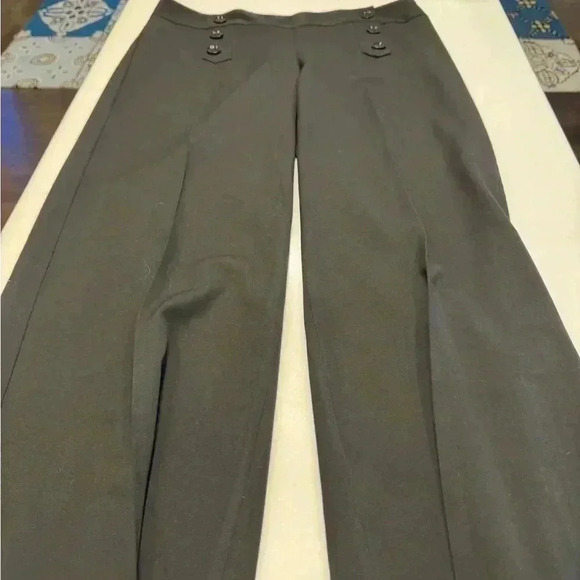 French connection women’s black wife leg pants w/sailor style button front sz 8 - Picture 10 of 12